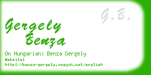 gergely benza business card